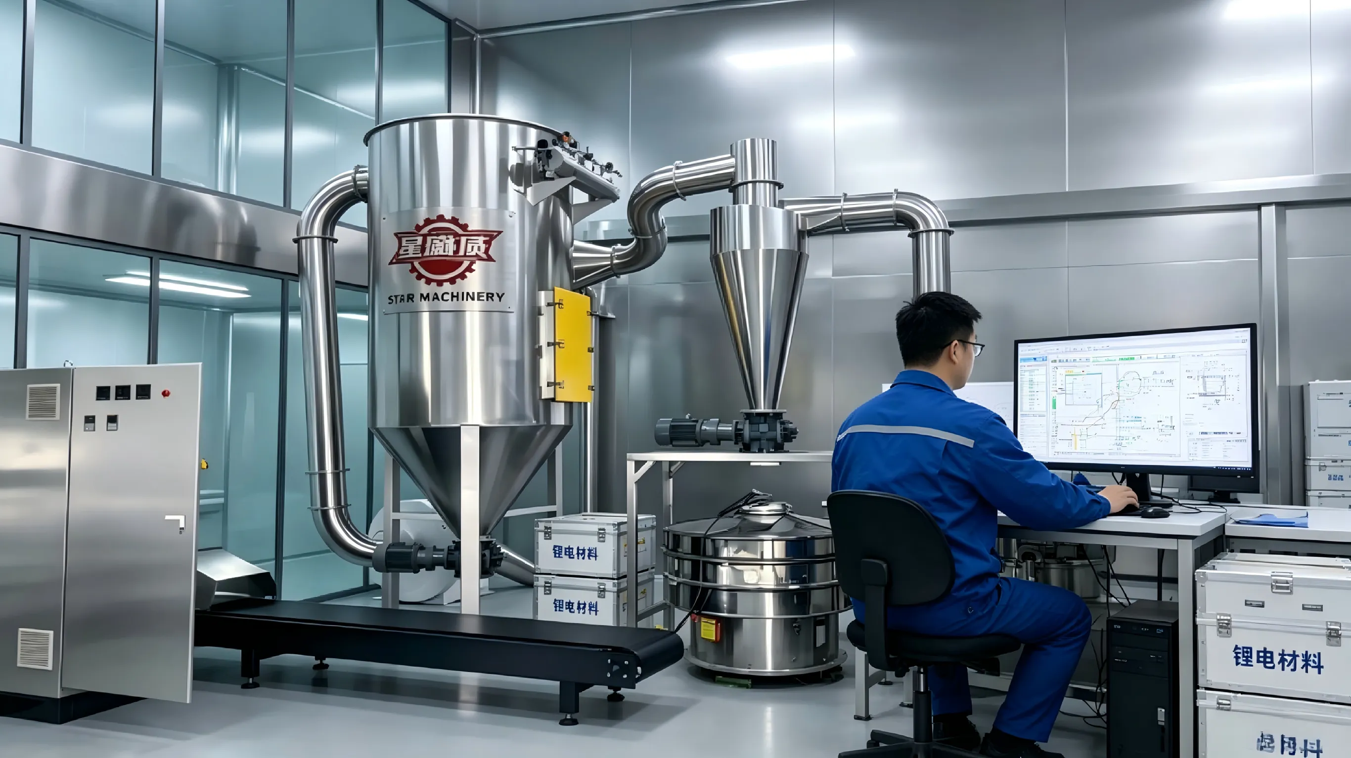 Xingshengwei's nieuwe generatie explosieveilige ultrafijne breker bij lage temperatuur is in massaproductie gebracht, geschikt voor de fijne verwerking van lithiumbatterijen en farmaceutische producten